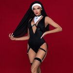 Women's Lingerie Factory - Deep-V Bodysuit Teddy Costume