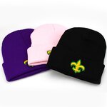 Winter Beanie Manufacturer - Mardi Gras Fleur De Lis