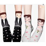 Wedding Socks Manufacturer - Cartoon Bride Groom Gift