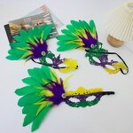Mardi Gras Set Factory - Carnival Shawl Mask Feather