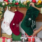 Christmas Stockings Factory - Custom Embroidered Velvet Bow
