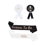 Wedding Hat Set Supplier - 2pcs Bride Groom Cowboy