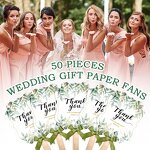 Wedding Hand Fans Supplier - 10pcs Thank You Bridesmaid