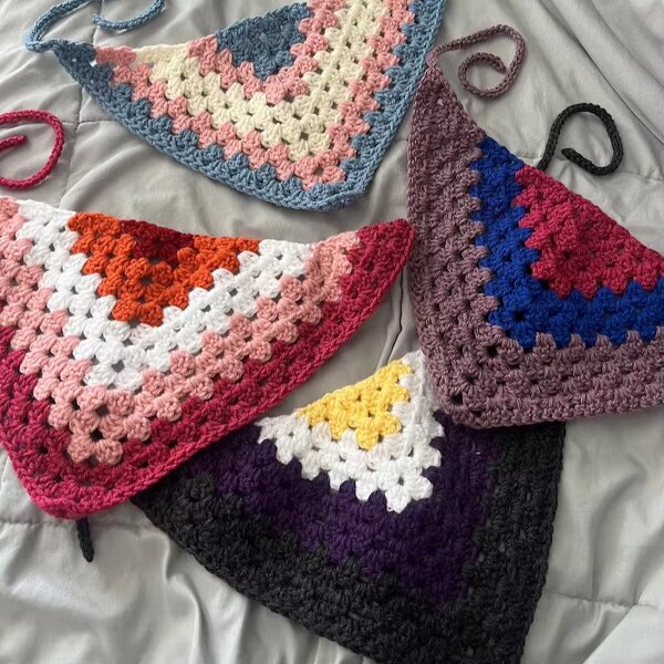 Pride Bandana Supplier - Lgbt Flag Crochet Handkerchief