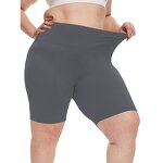 Plus Size Shorts Factory - High Waisted Non-See Through