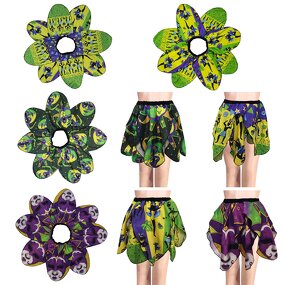 Party Skirt Supplier - Mardi Gras Flower Carnival