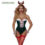Women's Bodysuit Factory - Green Lace Strapless Christmas