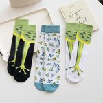 Women's Socks Supplier - Funny Frog Feet Pattern