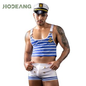 Men's Lingerie Supplier - Blue Vest Sailor Cosplay