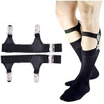 Sock Garters Supplier - 2pcs Adjustable Elastic Metal