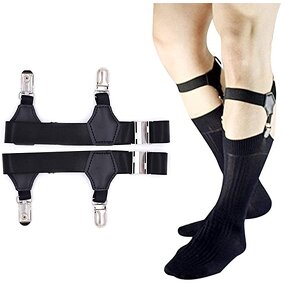 Sock Garters Supplier - 2pcs Adjustable Elastic Metal