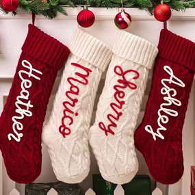 Christmas Stockings Manufacturer - Personalized Cable Knit
