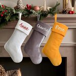 Christmas Stockings Supplier - Custom Embroidered Velvet