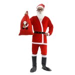 Santa Claus Costume Supplier - 5pcs Adult Role Play Suit