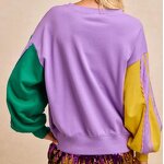 Sequin Sweatshirt Manufacturer - Mardi Gras Fleur-De-Lis Block