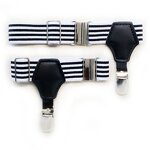 Sock Garters Supplier - 2pcs Adjustable Elastic Metal