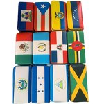 Faux Leather Wallet Manufacturer - Mexico Puerto Rico Flag Print