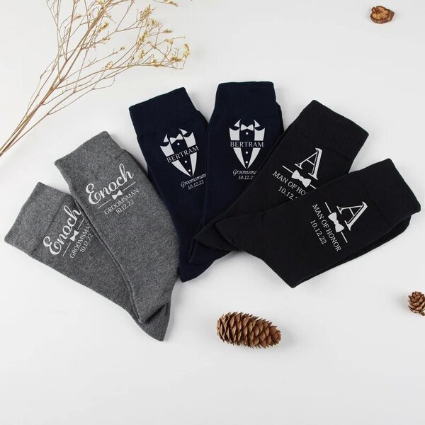 Wedding Socks Supplier - Custom Personalized Groomsmen