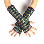 Arm Warmers Supplier - Sequin Mardi Gras Carnival
