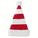 Santa Hat Manufacturer - Custom Plush Striped Pompom