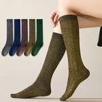 Women's Dress Socks Supplier - Glittery Calf Multi-Color