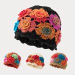 Crochet Beanie Supplier - Handmade Mohair 3D Floral