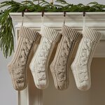 Christmas Stockings Manufacturer - 18 Inch Bow Cable Knit