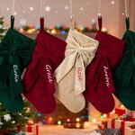 Christmas Stocking Supplier - Personalized Bow Embroidered