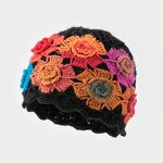 Crochet Beanie Supplier - Handmade Mohair 3D Floral