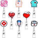 Nurse Badge Reels Factory - 8 Pack Medical Retractable