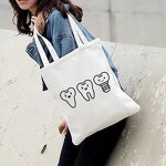 Dentist Tote Bag Supplier - Canvas Cartoon Tooth Print