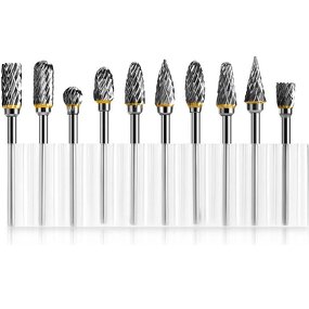 Tungsten Carbide Burr Set Manufacturer - 10pcs Carving Bits Wood Stone
