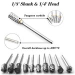 Tungsten Carbide Burr Set Manufacturer - 10pcs Carving Bits Wood Stone