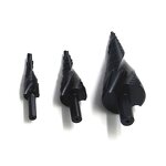 Step Drill Bit Set Supplier - 3PCS Spiral Flutes Black Oxide