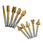 Trimmer Router Bits Factory - 10pcs 3mm Titanium Coated HSS