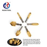 Countersink Drill Bit Set Factory - 6pcs 90 Degree Titanium HSS