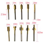 Trimmer Router Bits Factory - 10pcs 3mm Titanium Coated HSS
