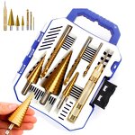 Step Drill Bit Set Factory - 6pcs HSS Titanium Coated Set