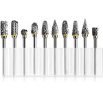 Rotary Burr Set Factory - 10pcs Tungsten Carbide 3mm Shank