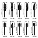 Rotary File Set Supplier - 10pcs 3mm Black Burr Drill Mix