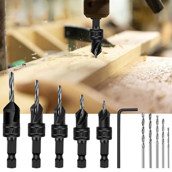 Countersink Drill Bit Set Manufacturer - 5pcs Pilot Holes Hex Shank