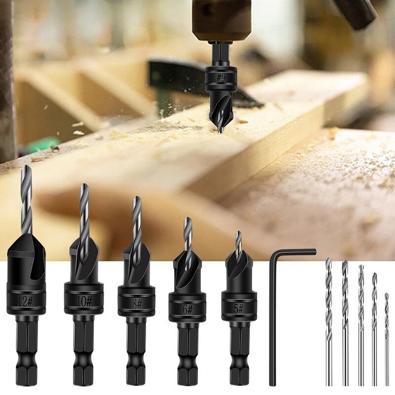 Countersink Drill Bit Set Manufacturer - 5pcs Pilot Holes Hex Shank