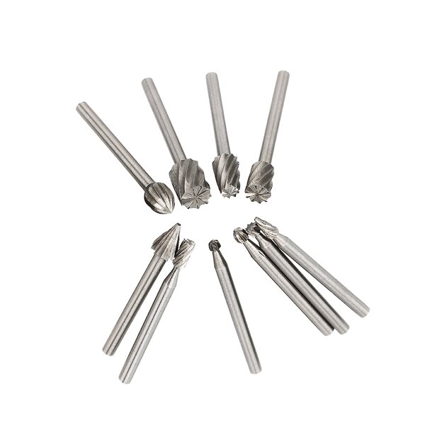 Rotary Drill Bits Supplier - 10PCS Tungsten Carbide Burr Tapered