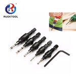 Carbide Drill Bits Supplier - 5pcs TCT Hex Shank 2 Flute