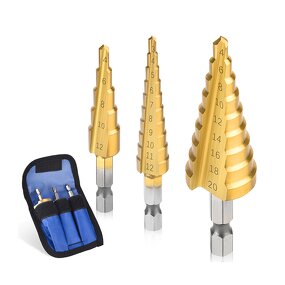 Step Drill Bits Factory - Hexagon Shank Titanium Set