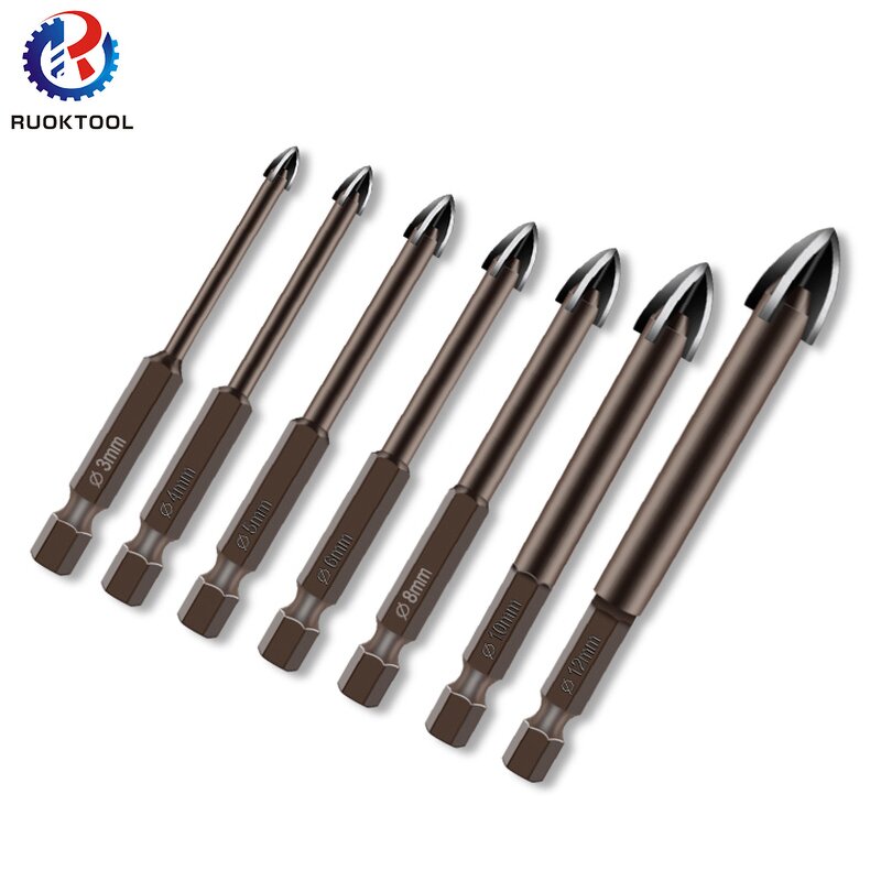 Hole Opener Drill Bit Factory - Alloy Porcelain Cross Hex Shank