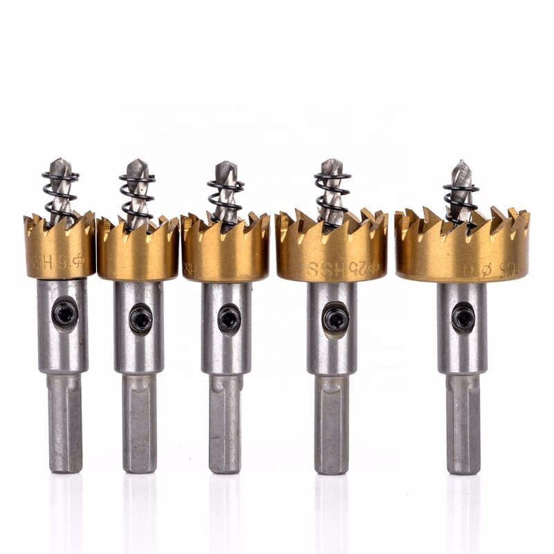 Hole Saw Set Manufacturer - 5PC HSS Titanium Coating Cutter