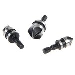 Countersink Bit Set Factory - 3PC HCS 5 Flutes Hex Shank