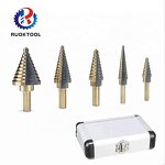 Step Drill Bit Set Supplier - 5Pcs HSS Triangle Shank