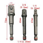 Nut Driver Extension Factory - 3PC Square Nut Driver Adapter